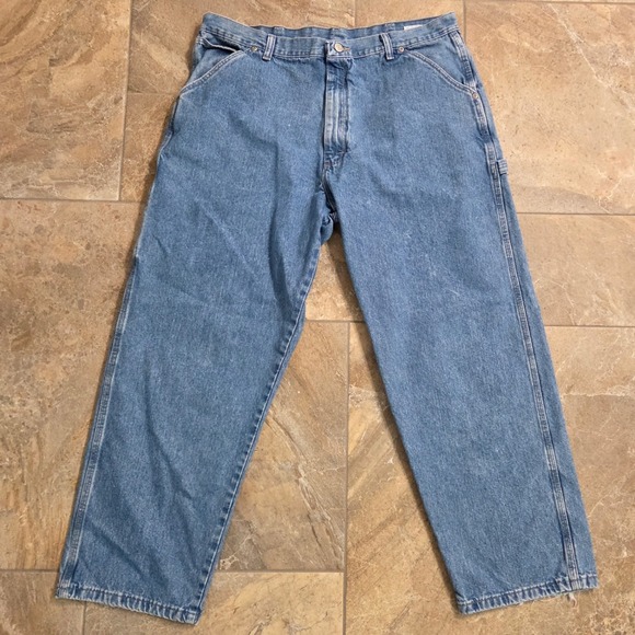 Wrangler Other - Wrangler Hero Mens Carpenter Jeans Medium Wash Denim Blue 38x30